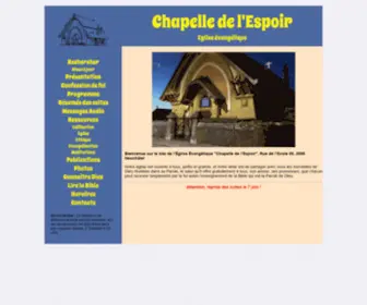 Chapelle-Espoir.com(Chapelle Espoir) Screenshot