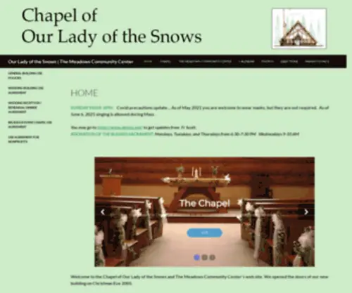 Chapelourladyofthesnows.org(Our Lady of the Snows) Screenshot