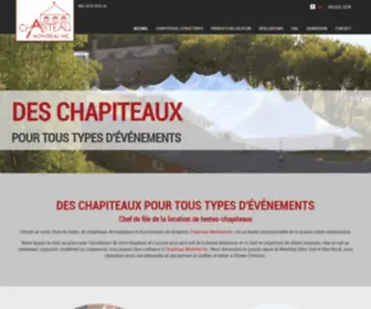 Chapiteaumontreal.com(Location de chapiteaux) Screenshot