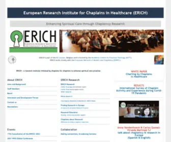 Chaplaincyresearch.eu(European Research Institute for Chaplains in Healthcare (ERICH)) Screenshot