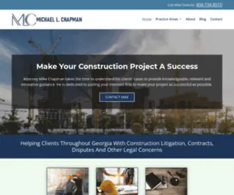 Chapmanfirm.com(Atlanta Construction Lawyer) Screenshot