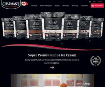Chapmans.ca(Canada's Best Ice Cream made with 100% Canadian Milk and Cream) Screenshot
