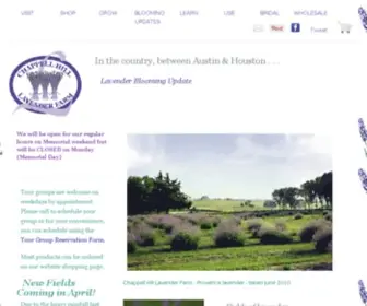 Chappellhilllavender.com(An aromatic lavender farm with quaint surroundings and a scenic hillside view. The farm) Screenshot