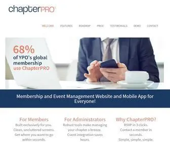 Chapterpro.com(Membership and Event Management Software for Chapters) Screenshot