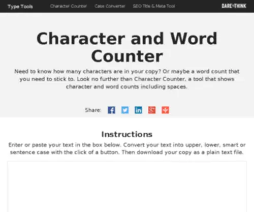 Charactercounter.co.uk(Free online character counter & word counter) Screenshot