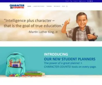 Charactercounts.org(Character education and SEL curriculum resources) Screenshot