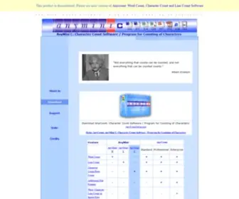 Charactercountsoftware.com(AnyMini C) Screenshot