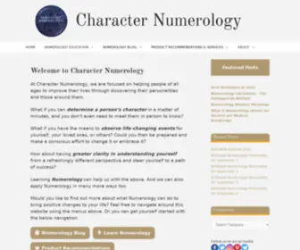 Characternumerology.com(Character Numerology) Screenshot