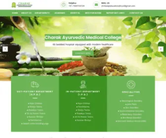 Charakayurvediccollege.com(Charak Ayurvedic Hospital Meerut) Screenshot