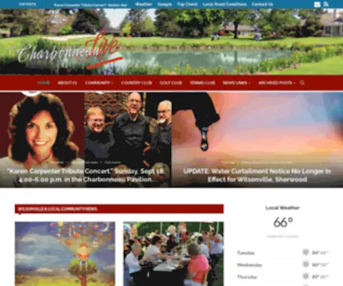 Charbonneaulive.com(Building community) Screenshot