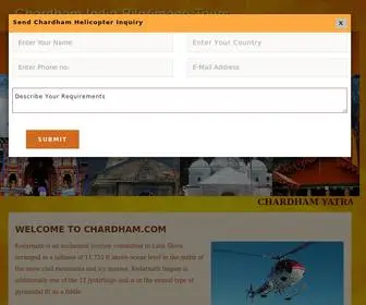 Chardham.com(Chardham Char Dham 20 Tour Packages Helicopter Booking Services) Screenshot