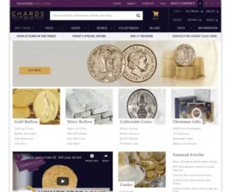 Chards.co.uk(Buy Gold & Silver Bullion Coins & Bars) Screenshot