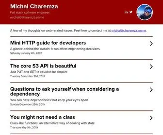 CharemZa.name(Michal Charemza) Screenshot