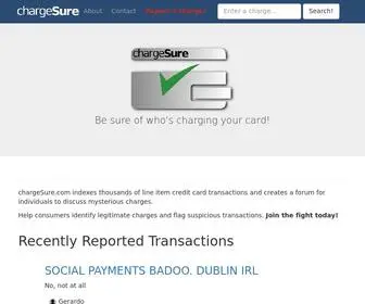 Chargesure.com(Be sure of who is charging your card) Screenshot