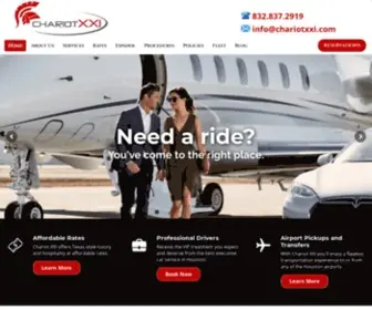 ChariotXxi.com(Houston Private Car and Airport Transfer Service) Screenshot