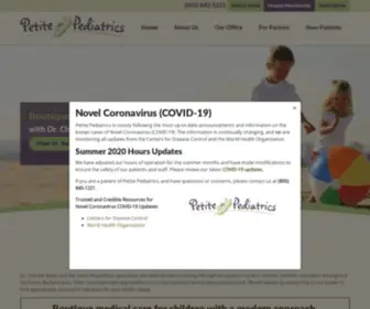 Charishbarrymd.com(Petite Pediatrics) Screenshot