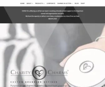Charitycharms.com(Custom Charms for Women&#039;s Groups) Screenshot