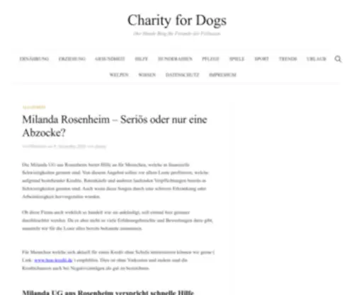 Charityfordogs.de(Charity for Dogs) Screenshot