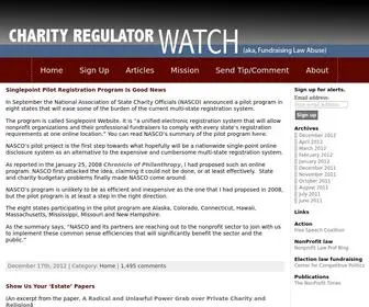 Charityregulatorwatch.com(Charity Regulator Watch) Screenshot