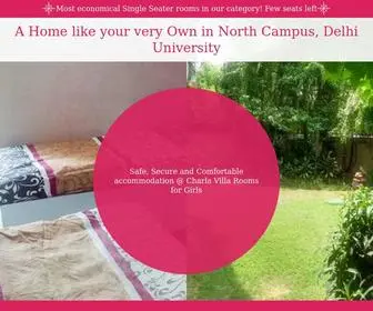 Charlavillarooms.com(Best accommodation for girls in north campus) Screenshot