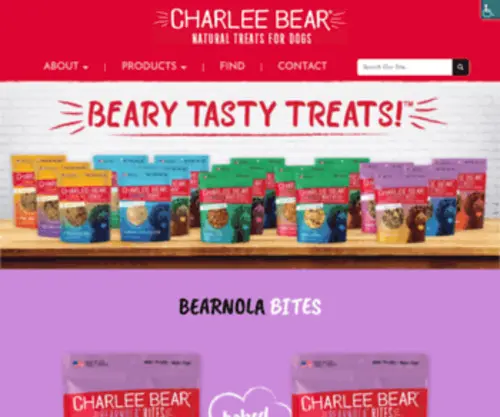 Charleebear.com(Natural Made in USA Dog Treats) Screenshot