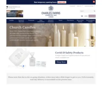 Charlesfarris.co.uk(Church Supplies & Church Candles UK) Screenshot