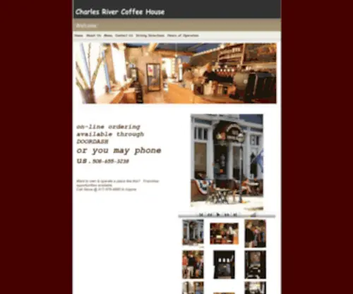 Charlesrivercoffeehouse.com(Natick coffee house) Screenshot
