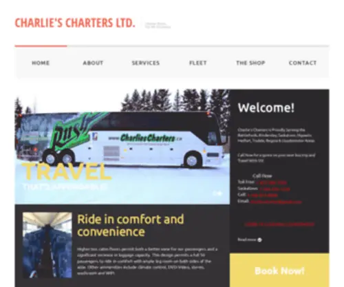 Charliescharters.ca(Charlie's Charters) Screenshot