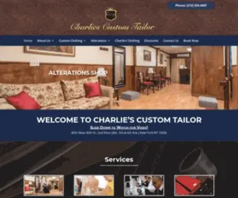 Charliescustomtailor.com(Charlie's Custom Tailor) Screenshot