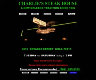 Charliessteakhousenola.com(Charlie's Steak House) Screenshot