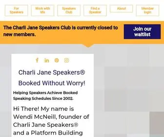 Charlijane.com(Charli Jane Speakers) Screenshot