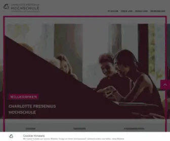 Charlotte-Fresenius-Uni.de(Die Charlotte Fresenius Hochschule) Screenshot