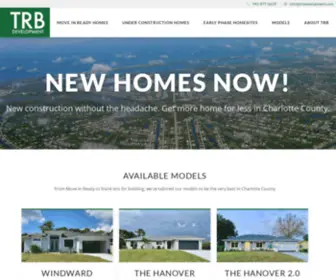 Charlottecountynewhomes.com(TRB Development) Screenshot