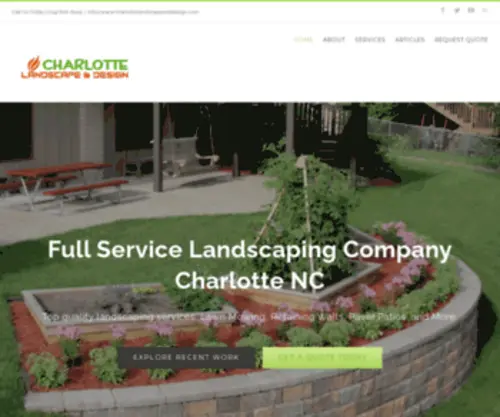 Charlottelandscapeanddesign.com(Charlotte Landscape & Design) Screenshot