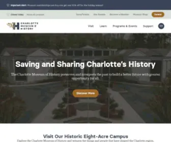 Charlottemuseum.org(The Charlotte Museum of History) Screenshot