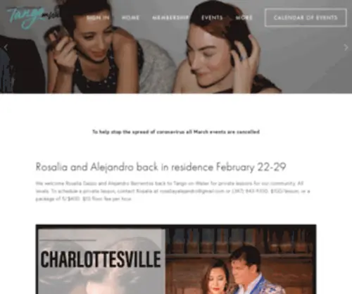 Charlottesvilletango.com(Argentine Tango) Screenshot