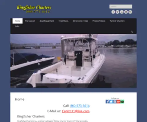 Charterfishingconnecticut.com(Kingfisher Charters) Screenshot