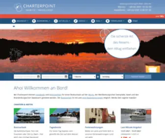 Charterpoint-Mueritz.de(Hausboote & Yachtcharter Müritz) Screenshot