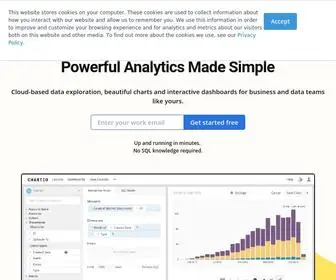 Chartio.com(Cloud-based data analytics exploration for all) Screenshot