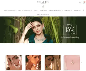 Charujewels.com(Fall in Love with Charu OUR INTRICATE AND RARE DESIGNS REPRESENT THE CORNERSTONE OF OUR REPUTATION) Screenshot