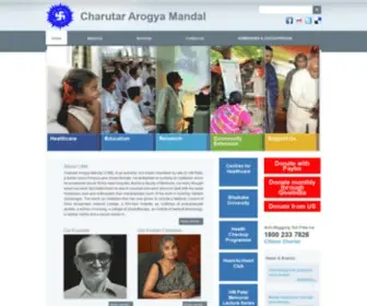 Charutarhealth.org(Charutar Arogya Mandal) Screenshot