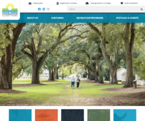 Chascoparks.com(Charleston County Parks and Recreation) Screenshot