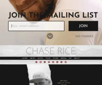 Chaserice.com(Chase Rice) Screenshot