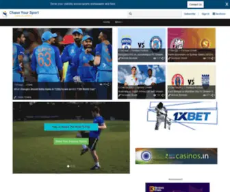 Chaseyoursport.com(Chase Your Sport) Screenshot