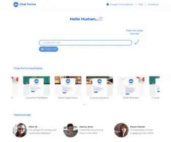 Chat-Forms.com(Conversational Forms Generator) Screenshot