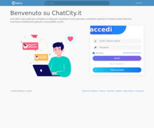 Chatcity.it(Chat gratis per conoscere nuove persone) Screenshot