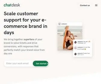 Chatdesk.com(Customer experience software) Screenshot