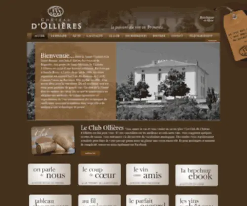 Chateau-Ollieres.com(Château) Screenshot