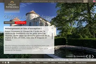 Chateau-Potelieres.com(Chateau de Potelieres) Screenshot