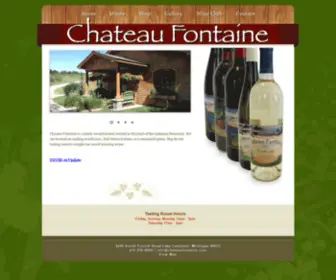 Chateaufontaine.com(Chateau Fontaine Vineyards & Winery) Screenshot